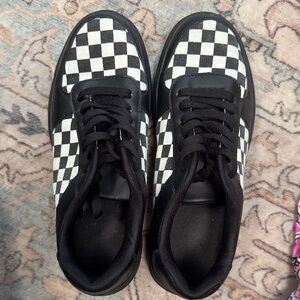 NWOT Black and White Checkered Sneakers